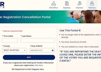 조지아 '유권자 등록 취소' 웹사이트 개설