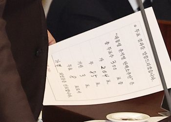 우원식 국회의장이 14일 오후 국회 본회의에서 윤석열 대통령 탄핵소추안 표결 결과를 받고 있다. 204표 찬성으로 가결됐다.